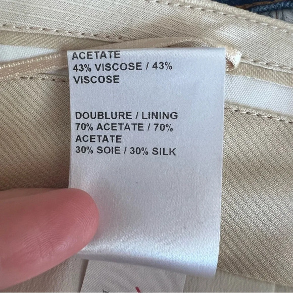 Chloe Silk-Blend Trouser Pants Vanilla Cream - Picture 6 of 8